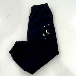 Women’s PacSun Black Sweatpants with Moon & Star Decal Size S